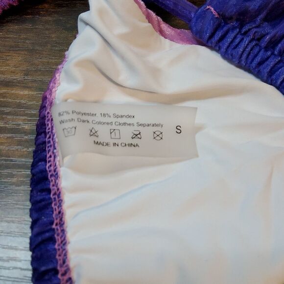 VELOUR Purple Ombre String Bikini Swimsuit Swim Small - Picture 3 of 8